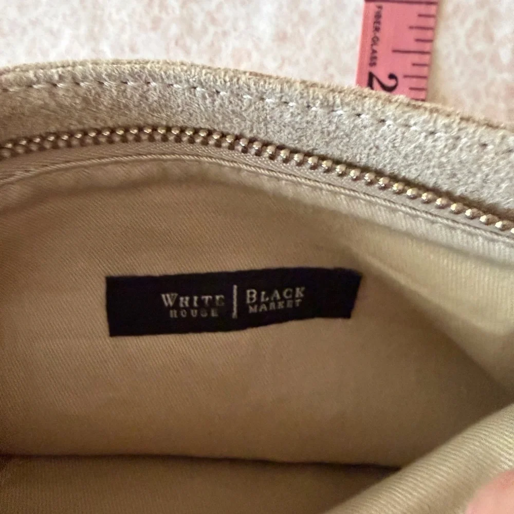 White House Black Market Cream Ruffle Clutch - Picture 5 of 5